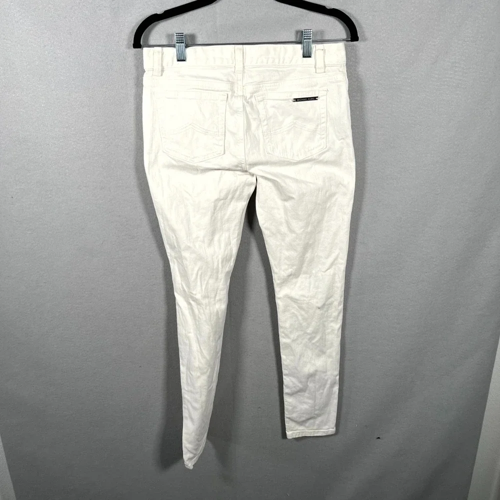 Michael Kors Jeans Womens 30 White Denim Cotton Stretch Light Wash Skinny Leg‎